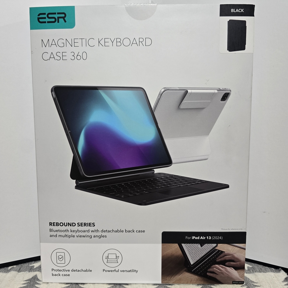 ESR Black Magnetic Keyboard Case 360 for iPad Air